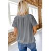imageDokotoo Womens Casual Summer T Shirts Short Sleeve V Neck Tops TshirtsGray