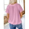 imageDokotoo Womens Casual Summer T Shirts Short Sleeve V Neck Tops TshirtsPink 2