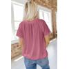 imageDokotoo Womens Casual Summer T Shirts Short Sleeve V Neck Tops TshirtsPink