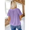 imageDokotoo Womens Casual Summer T Shirts Short Sleeve V Neck Tops TshirtsPurple