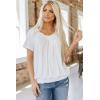 imageDokotoo Womens Casual Summer T Shirts Short Sleeve V Neck Tops TshirtsWhite