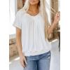 imageDokotoo Womens Casual Summer T Shirts Short Sleeve V Neck Tops TshirtsWhite