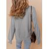 imageDokotoo Womens Casual V Neck Sweaters Long Sleeve Pullover Sweater Knit Jumper TopsGrey