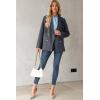 imageDokotoo Womens Double Breasted Blazer Jackets Casual Blazers Open Front Long Sleeve Lapel Collar Work Office Jackets BlazerCarbon Grey