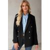 imageDokotoo Womens Double Breasted Blazer Jackets Casual Blazers Open Front Long Sleeve Lapel Collar Work Office Jackets BlazerColor Black