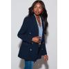 imageDokotoo Womens Double Breasted Blazer Jackets Casual Blazers Open Front Long Sleeve Lapel Collar Work Office Jackets BlazerNavy Blue