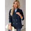 imageDokotoo Womens Double Breasted Blazer Jackets Casual Blazers Open Front Long Sleeve Lapel Collar Work Office Jackets BlazerNavy Blue