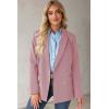 imageDokotoo Womens Double Breasted Blazer Jackets Casual Blazers Open Front Long Sleeve Lapel Collar Work Office Jackets BlazerRose Tan