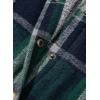 imageDokotoo Womens Flannel Hooded Plaid 2025 Shacket Thick Coat Winter Coat for Warmth Button down Warm and Fuzzy Fleece JacketBlackish Green