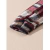 imageDokotoo Womens Flannel Hooded Plaid 2025 Shacket Thick Coat Winter Coat for Warmth Button down Warm and Fuzzy Fleece JacketFiery Red