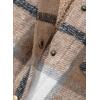 imageDokotoo Womens Flannel Hooded Plaid 2025 Shacket Thick Coat Winter Coat for Warmth Button down Warm and Fuzzy Fleece JacketParchment