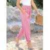 imageDokotoo Womens High Waisted Casual Loose Carrot Flowy Yoga Pants Trousers with Pockets