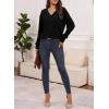 imageDokotoo Womens Soft Long Sleeve V Neck Shirts Solid Casual Decorative Buttons Knitted Pullover Tunic TopsAblack