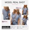 imageDokotoo Womens Summer Tops 2025 Waffle Knit Button Down Shirts Casual V Neck Short Sleeve Shacket Jacket Dressy BlousesSky Blue