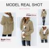 imageDokotoo Womens Sweaters Winter Hooded Cardigans Button Up Cable Knit Coats Jackets Outerwear with PocketsBeige