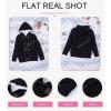 imageDokotoo Womens Sweaters Winter Hooded Cardigans Button Up Cable Knit Coats Jackets Outerwear with PocketsBlack