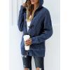 imageDokotoo Womens Sweaters Winter Hooded Cardigans Button Up Cable Knit Coats Jackets Outerwear with PocketsBlue 2