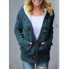 imageDokotoo Womens Sweaters Winter Hooded Cardigans Button Up Cable Knit Coats Jackets Outerwear with PocketsBlue 3