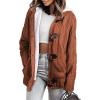 imageDokotoo Womens Sweaters Winter Hooded Cardigans Button Up Cable Knit Coats Jackets Outerwear with PocketsBrown 2