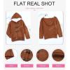 imageDokotoo Womens Sweaters Winter Hooded Cardigans Button Up Cable Knit Coats Jackets Outerwear with PocketsBrown 2