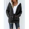 imageDokotoo Womens Sweaters Winter Hooded Cardigans Button Up Cable Knit Coats Jackets Outerwear with PocketsGray 2