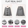 imageDokotoo Womens Sweaters Winter Hooded Cardigans Button Up Cable Knit Coats Jackets Outerwear with PocketsGray