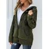 imageDokotoo Womens Sweaters Winter Hooded Cardigans Button Up Cable Knit Coats Jackets Outerwear with PocketsGreen