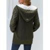 imageDokotoo Womens Sweaters Winter Hooded Cardigans Button Up Cable Knit Coats Jackets Outerwear with PocketsGreen