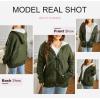 imageDokotoo Womens Sweaters Winter Hooded Cardigans Button Up Cable Knit Coats Jackets Outerwear with PocketsGreen