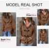 imageDokotoo Womens Sweaters Winter Hooded Cardigans Button Up Cable Knit Coats Jackets Outerwear with PocketsKhaki