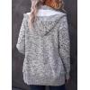 imageDokotoo Womens Sweaters Winter Hooded Cardigans Button Up Cable Knit Coats Jackets Outerwear with PocketsLight Gray