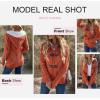 imageDokotoo Womens Sweaters Winter Hooded Cardigans Button Up Cable Knit Coats Jackets Outerwear with PocketsOrange