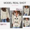 imageDokotoo Womens Sweaters Winter Hooded Cardigans Button Up Cable Knit Coats Jackets Outerwear with PocketsWhite