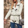imageDokotoo Womens Sweaters Winter Hooded Cardigans Button Up Cable Knit Coats Jackets Outerwear with PocketsWhite