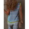 imageDokotoo Womens Tank Top Casual Summer Sleeveless Sweater Vest Fashion Striped Color Block Knit Crewneck Tops ShirtsPink
