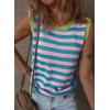 imageDokotoo Womens Tank Top Casual Summer Sleeveless Sweater Vest Fashion Striped Color Block Knit Crewneck Tops ShirtsPink