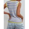 imageDokotoo Womens Tank Top Casual Summer Sleeveless Sweater Vest Fashion Striped Color Block Knit Crewneck Tops ShirtsSky Blue