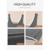 imageDokotoo Womens Tank Tops 2025 Summer Casual Sleeveless Scoop Neck Ribbed Knit Color Block Slim Fitted Cami Tee ShirtsGrey