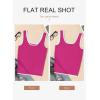 imageDokotoo Womens Tank Tops 2025 Summer Casual Sleeveless Scoop Neck Ribbed Knit Color Block Slim Fitted Cami Tee ShirtsHot Pink