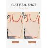 imageDokotoo Womens Tank Tops 2025 Summer Casual Sleeveless Scoop Neck Ribbed Knit Color Block Slim Fitted Cami Tee ShirtsLight Apricot