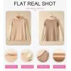 imageDokotoo Womens Turtleneck Sweaters Casual Long Sleeve Color Block Side Slit Pullover Knit Jumper TopsApricot Powder