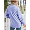 imageDokotoo Womens V Neck Striped Button Down Shirts Long Sleeve Tunic TopsBlue