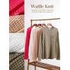 imageDokotoo Womens Waffle Knit Tops 2025 Oversized Long Sleeve Crewneck Shirts Business Casual Blouses Basic ShirtsA Mist Green