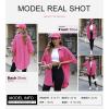 imageDokotoo Womens Waffle Knit Tops Casual 34 Bell Sleeve Button Down Shirts Lapel V Neck Dressy Blouses with PocketBright Pink