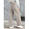 imageDokotoo Womens Wide Leg Pants 2025 Flowy Casual Pants Straight Leg Elastic Waisted Stretch Palazzo PantsPale Khaki