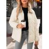 imageDokotoo Womens Winter Casual Quilted Jackets Long Sleeve Button Down Puffer Jacket Padded Outerwear CoatsApricot