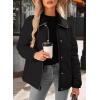 imageDokotoo Womens Winter Casual Quilted Jackets Long Sleeve Button Down Puffer Jacket Padded Outerwear CoatsBlack