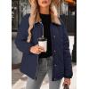imageDokotoo Womens Winter Casual Quilted Jackets Long Sleeve Button Down Puffer Jacket Padded Outerwear CoatsNavy Blue