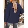 imageDokotoo Womens Winter Casual Quilted Jackets Long Sleeve Button Down Puffer Jacket Padded Outerwear CoatsNavy Blue