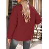 imageDokotoo Womens Winter Casual Quilted Jackets Long Sleeve Button Down Puffer Jacket Padded Outerwear CoatsRed
